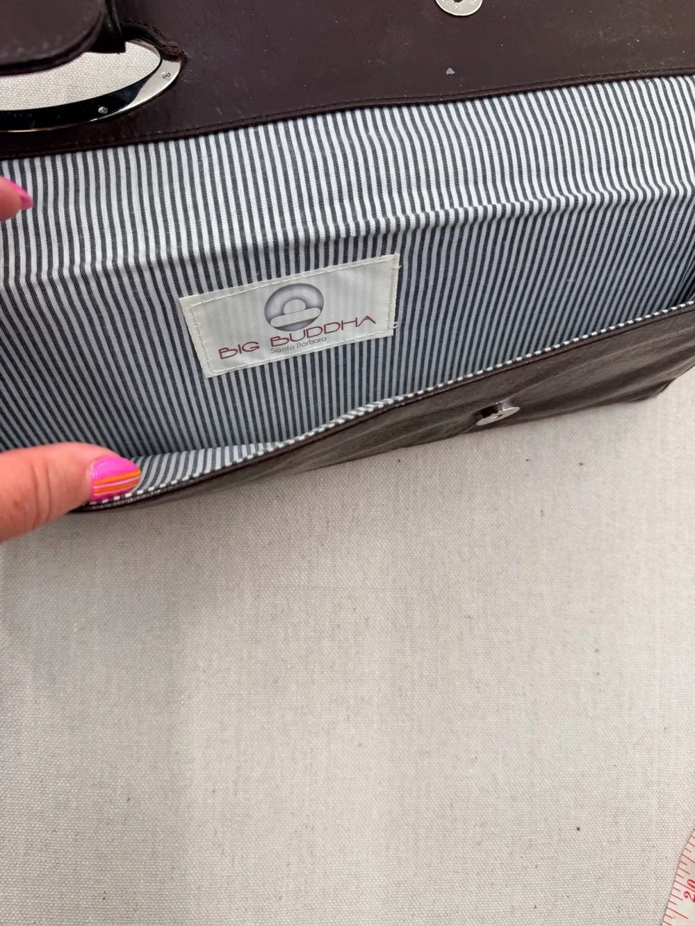 Big Buddha Classic  Leather Clutch Wallet with Silver Accent